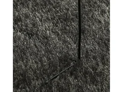 New Alfombra ISTAN de pelo largo, aspecto antracita brillante, 120x170 cm Gris