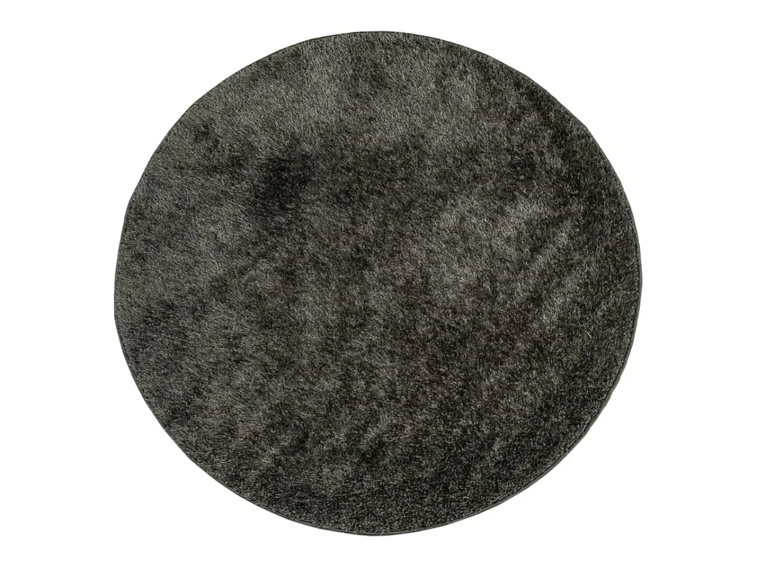 Alfombra De Cocina|Alfombra Redonda^Alfombra ISTAN de pelo largo, aspecto antracita brillante, Ø 160 cm Gris
