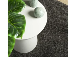 Alfombra De Cocina|Alfombra Redonda^Alfombra ISTAN de pelo largo, aspecto antracita brillante, Ø 160 cm Gris