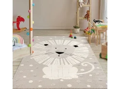 Alfombra Jungle Kids Habitación Infantil 3D Resistente - Beige - 200x290 cm