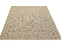 Hot the carpet Alfombra Kansas Exterior Interior Aspecto Yute Resistente intemperie liso - Naturaleza - 240 x 340 cm Color natural claro