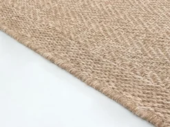 the carpet Alfombra De Exterior|Alfombra Redonda^Alfombra Kansas Exterior Interior Aspecto Yute básico Resistente intemperie - Naturaleza - 120 cm, redondo Color natural claro