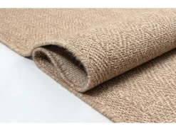 Alfombra Kansas Exterior Interior Aspecto Yute básico Resistente intemperie - Naturaleza - 200 x 290 cm