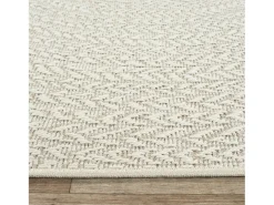 the carpet Alfombra Kansas Exterior Interior Aspecto Yute Resistente intemperie - - 160 cm, redondo Crema