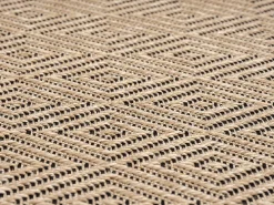 Alfombra Kansas Exterior Interior Aspecto Yute Resistente Diamante Intemperie - Naturaleza - 200 x 290 cm