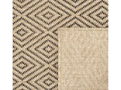 Clearance the carpet Alfombra Kansas Exterior Interior Aspecto Yute Resistente Diamante Intemperie - Naturaleza - 140 x 200 cm Color natural claro