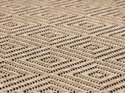 Clearance the carpet Alfombra Kansas Exterior Interior Aspecto Yute Resistente Diamante Intemperie - Naturaleza - 140 x 200 cm Color natural claro
