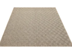 Clearance the carpet Alfombra Kansas Exterior Interior Aspecto Yute Resistente Diamante Intemperie - Naturaleza - 140 x 200 cm Color natural claro