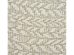 Alfombra Kansas Exterior Interior Aspecto Yute Resistente intemperie - Crema - 80 cm, redondo