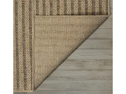 Alfombra Kansas Exterior Interior Aspecto Yute diseño Resistente intemperie - Naturaleza - 60 x 180 cm