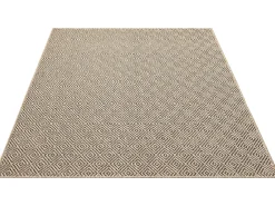 Alfombra Kansas Exterior Interior Aspecto Yute Resistente Diamante Intemperie - Naturaleza - 120 x 170 cm