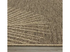 the carpet Alfombra Kansas Exterior Interior Aspecto Yute Palma Resistente intemperie - Naturaleza - 200 x 290 cm Color natural claro
