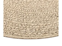 the carpet Alfombra De Exterior|Alfombra Redonda^Alfombra Kansas Exterior Interior Aspecto Yute Resistente intemperie - Naturaleza - 80 cm, redondo Color natural claro