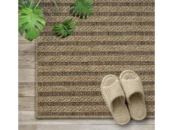 Alfombra Kansas Exterior Interior Aspecto Yute diseño Resistente intemperie - Naturaleza - 240 x 340 cm