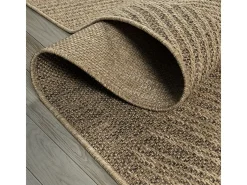 Alfombra Kansas Exterior Interior Aspecto Yute Palma Resistente intemperie - Naturaleza - 60 x 90 cm