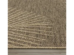 Alfombra Kansas Exterior Interior Aspecto Yute Palma Resistente intemperie - Naturaleza - 60 x 90 cm