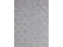the carpet Alfombra De Salón^Alfombra Knight 3D Brillante Marroquí Diseño, , 120 x 170 cm Gris