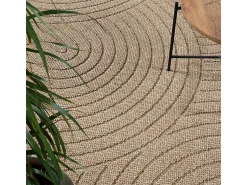 the carpet Alfombra De Exterior^Alfombra Kos exterior moderna arcos, Naturaleza, 80 x 150 cm Beige