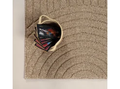 the carpet Alfombra De Exterior^Alfombra Kos exterior moderna arcos, Naturaleza, 80 x 150 cm Beige