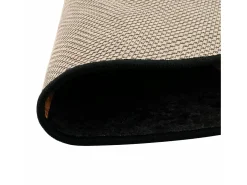 Alfombra lavable antideslizante negro y dorado Ø 120 cm ES93763