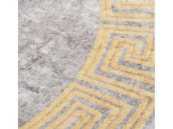 Clicnbuy Alfombra De Salón|Alfombra Redonda^Alfombra lavable antideslizante f120 cm Gris