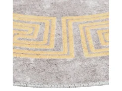 Clicnbuy Alfombra De Salón|Alfombra Redonda^Alfombra lavable antideslizante f120 cm Gris