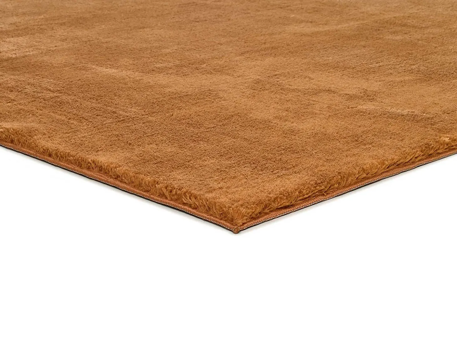 Alfombra lavable antideslizante - liso - cobre - 140 x 200 cm - LOFT