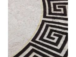 Alfombra lavable antideslizante beige claro f120 cm