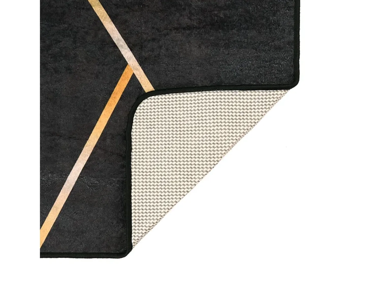 Sale Clicnbuy Alfombra lavable antideslizante negro y dorado 120x180 cm Multicolor