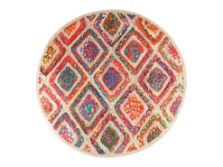 Clicnbuy Alfombra De Salón|Alfombra Redonda^Alfombra lavable antideslizante Ø 120 cm Multicolor