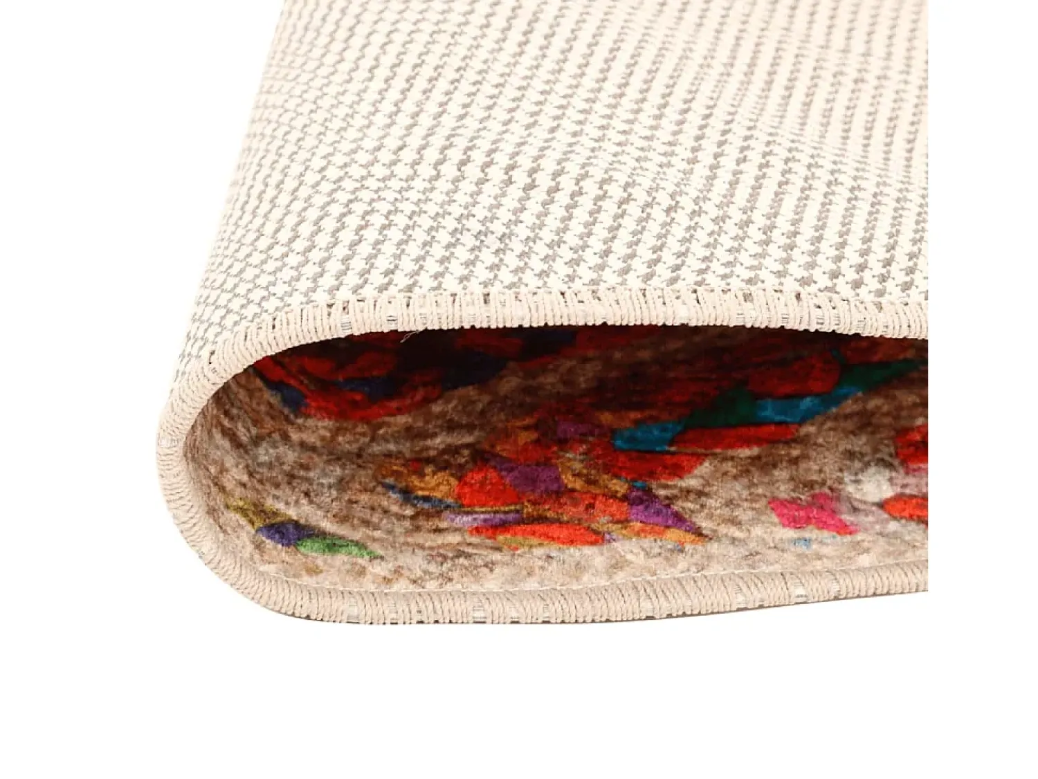 Best Alfombra lavable antideslizante Ø 120 cm ES34413 Multicolor