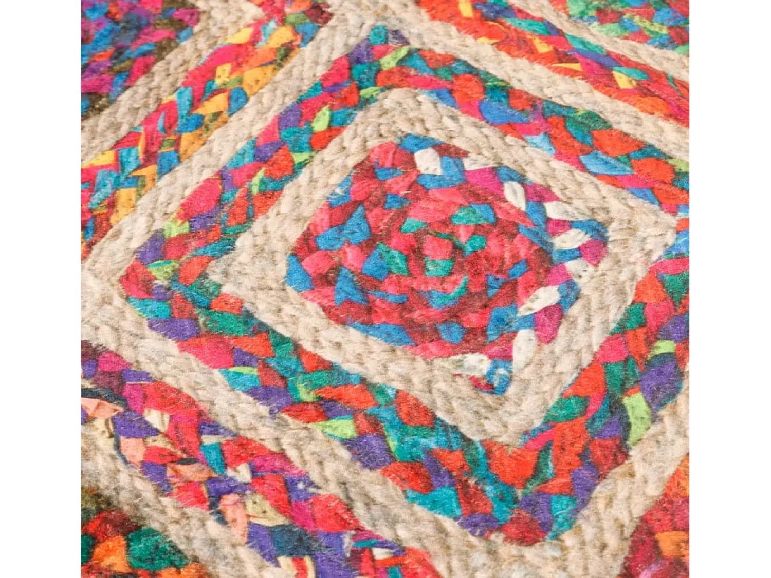 Best Alfombra lavable antideslizante Ø 120 cm ES34413 Multicolor