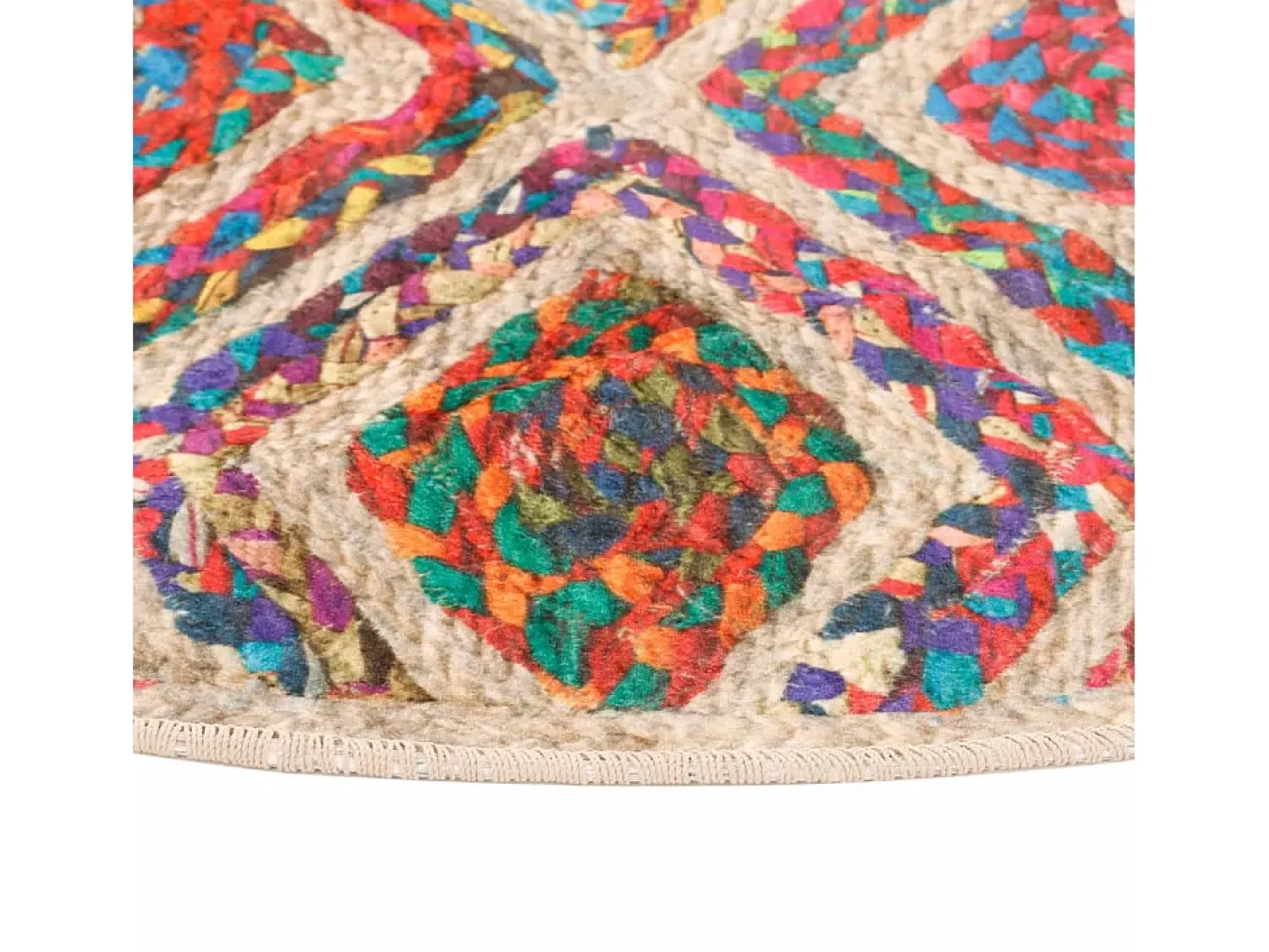 Best Alfombra lavable antideslizante Ø 120 cm ES34413 Multicolor