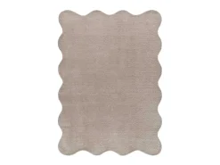 Best Alfombra lavable antideslizante - liso - piedra - 160 x 230 cm - MELLOW Topo