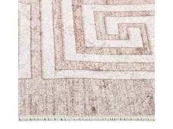 Alfombra De Salón^Alfombra lavable antideslizante 190x300 cm ES78201 Beige