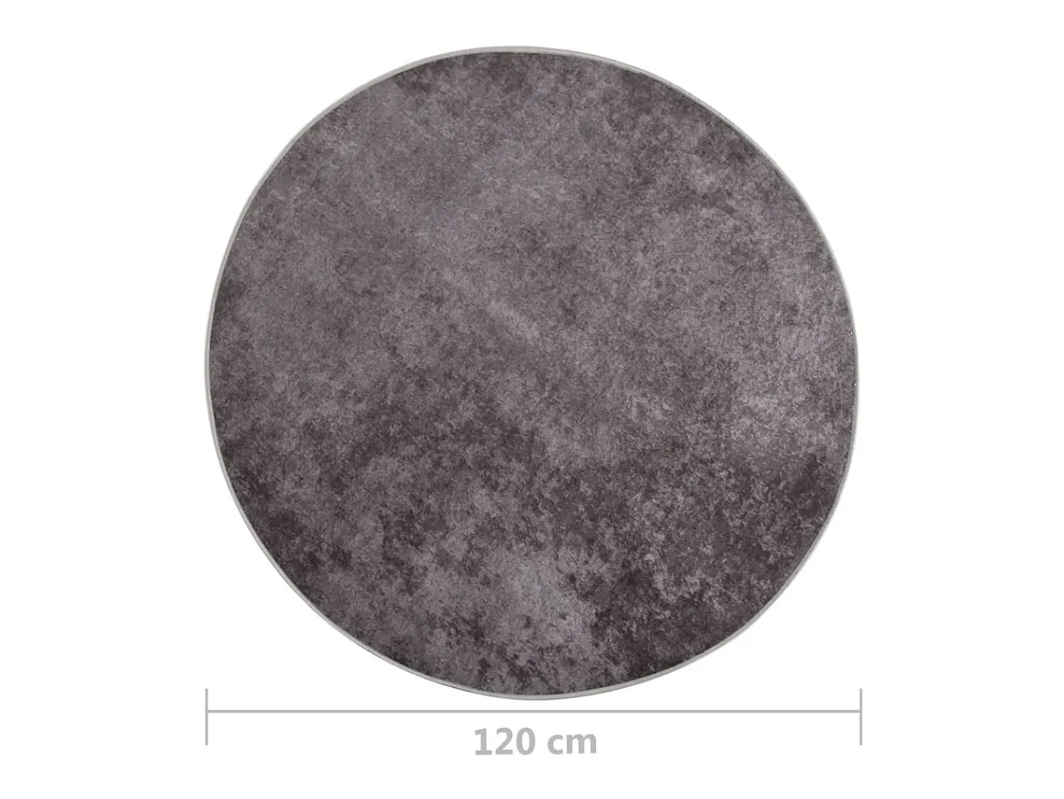Hot Alfombra lavable antideslizante φ120 cm ES36380 Gris