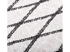 Outlet Clicnbuy Alfombra lavable antideslizante negro y blanco 190x300 cm Multicolor