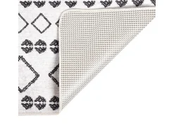 Outlet Clicnbuy Alfombra lavable antideslizante negro y blanco 190x300 cm Multicolor