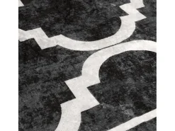 Sale Clicnbuy Alfombra lavable antideslizante negro y blanco 120x180 cm Multicolor