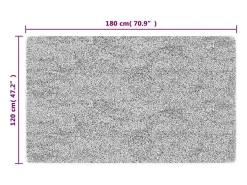 Sale Clicnbuy Alfombra lavable antideslizante negro y blanco 120x180 cm Multicolor