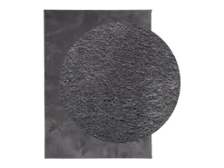 Alfombra De Cocina^Alfombra lavable de pelo corto suave HUARTE antracita 140x200 cm Gris