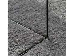 Alfombra De Cocina|Alfombra Redonda^Alfombra lavable de pelo corto suave HUARTE antracita 160x160 cm Gris