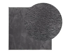 Alfombra De Cocina|Alfombra Redonda^Alfombra lavable de pelo corto suave HUARTE antracita 160x160 cm Gris