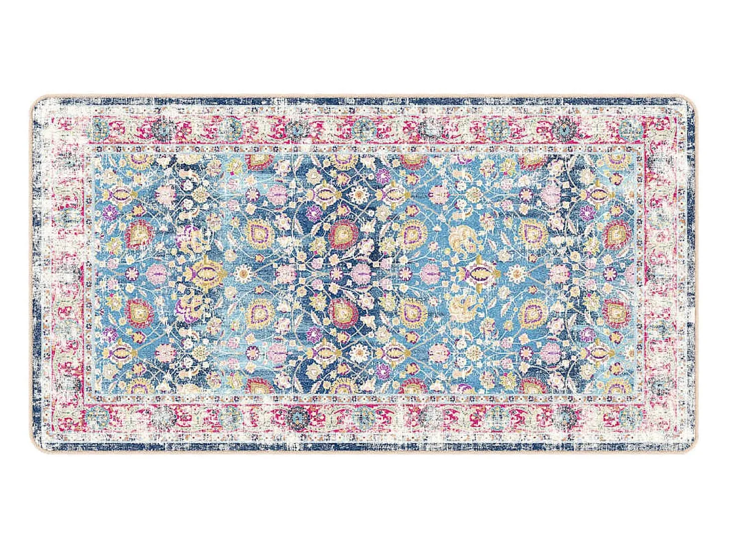 Alfombra lavable multicolor 80x150 cm antideslizante