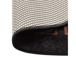 Outlet Alfombra lavable negra y dorada Ø 200 cm antideslizante Negro