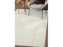 Alfombra Lima diseño salón estilo moderno arco, crema, 160 x 230 cm