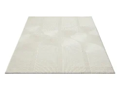 Alfombra Lima diseño salón estilo moderno arco, crema, 160 x 230 cm