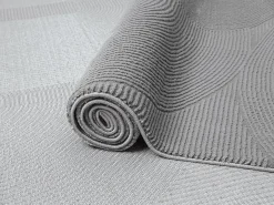 Alfombra Lima diseño salón estilo moderno arco, gris, 160 x 230 cm