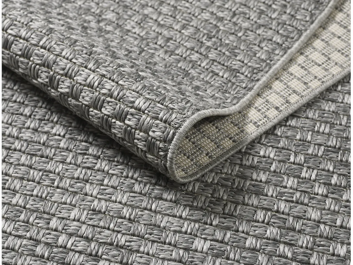 Alfombra Maldive Exterior Diseño Boho, Gris, 80 x 250 cm