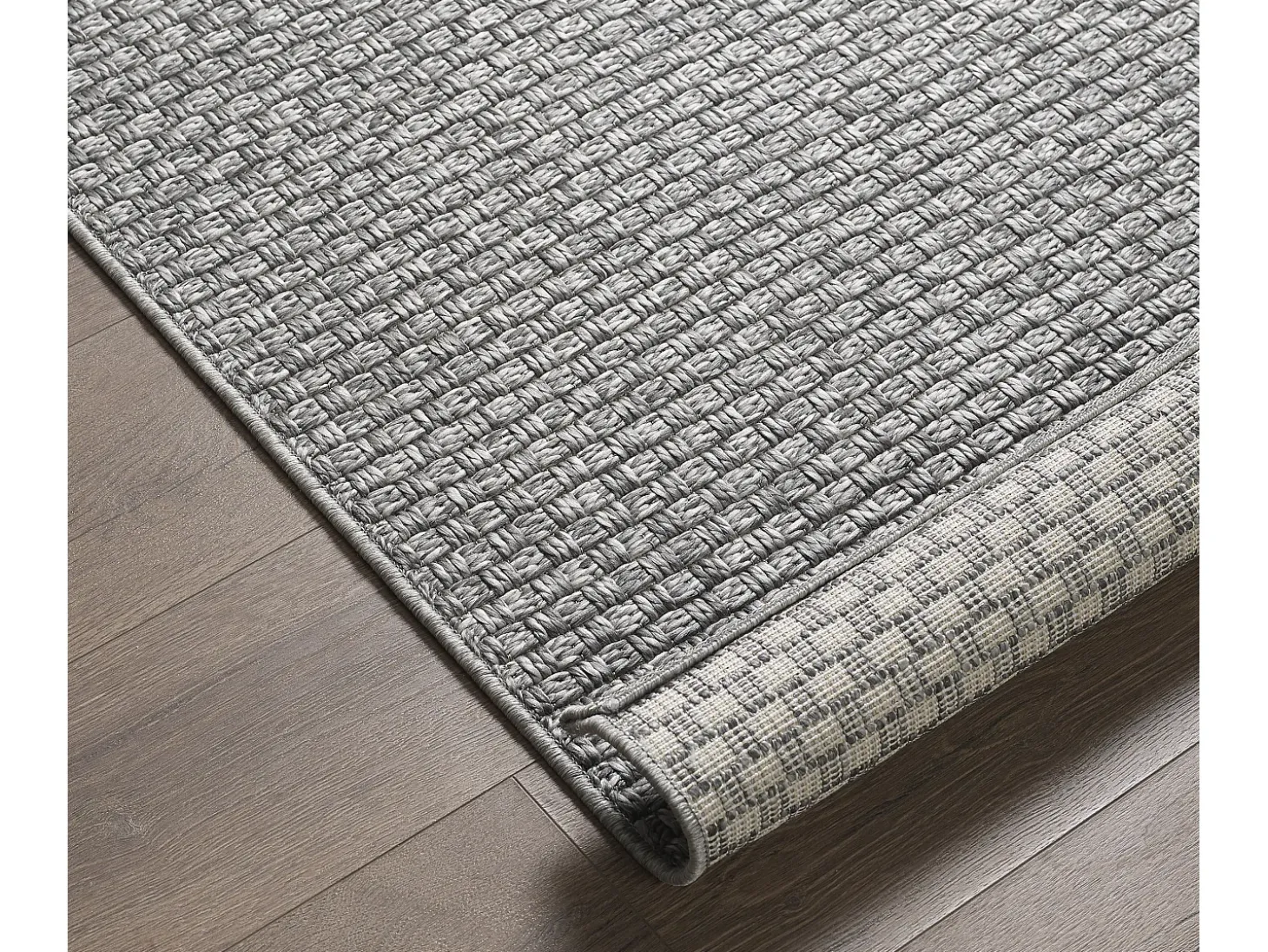 Alfombra Maldive Exterior Diseño Boho, Gris, 80 x 250 cm